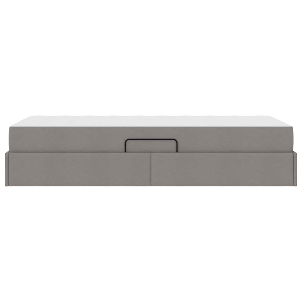 vidaXL Κρεβάτι με αποθηκευτικό χώρο και στρώμα Taupe 90 x 200 cm