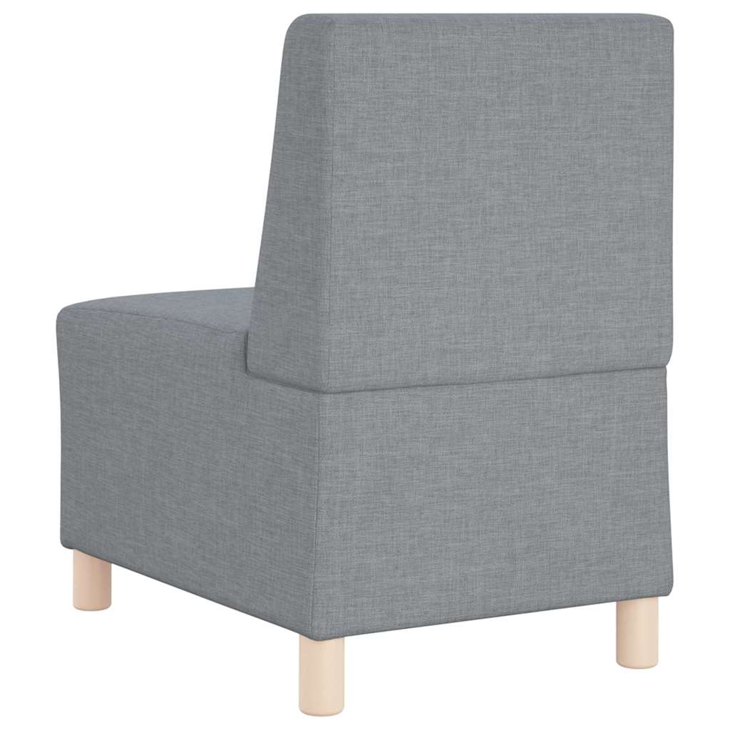 vidaXL Μοναδικός Καναπές χωρίς Χερούλια 2 pcs Ανοιχτό γκρι