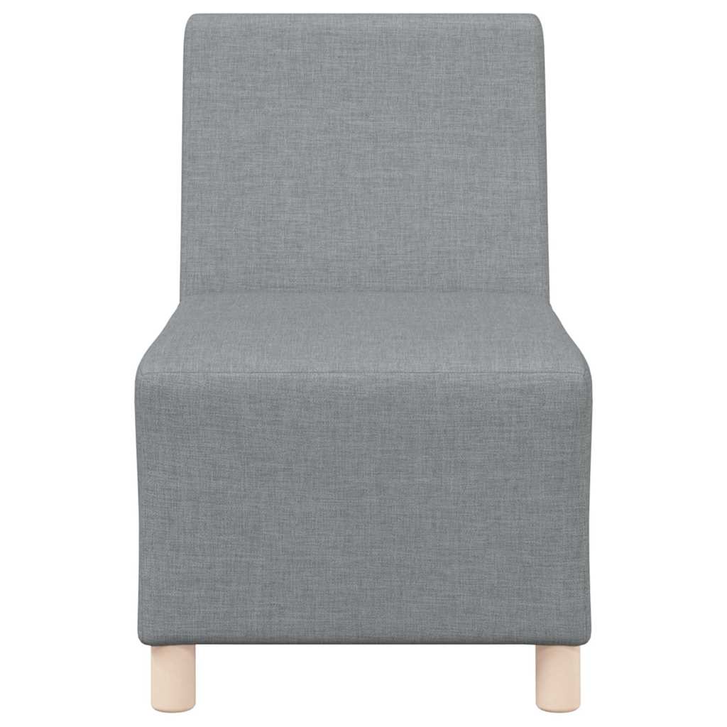 vidaXL Μοναδικός Καναπές χωρίς Χερούλια 2 pcs Ανοιχτό γκρι