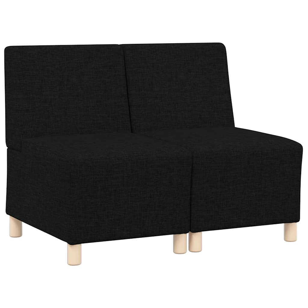 vidaXL Μοναδικός Καναπές χωρίς Χερούλια 2 pcs Μαύρο 55 x 74 x 82 εκ.
