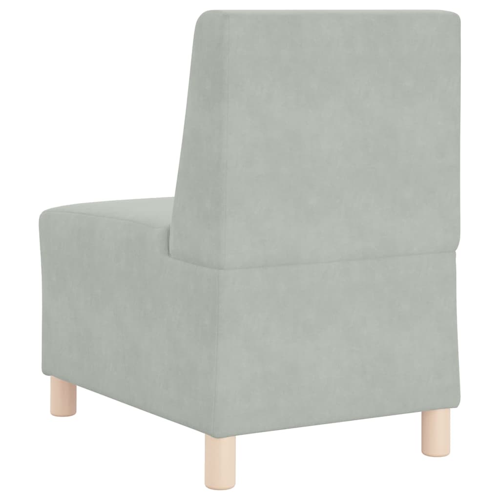 vidaXL Μοναδικός Καναπές χωρίς Χερούλια 2 pcs Ανοιχτό γκρι
