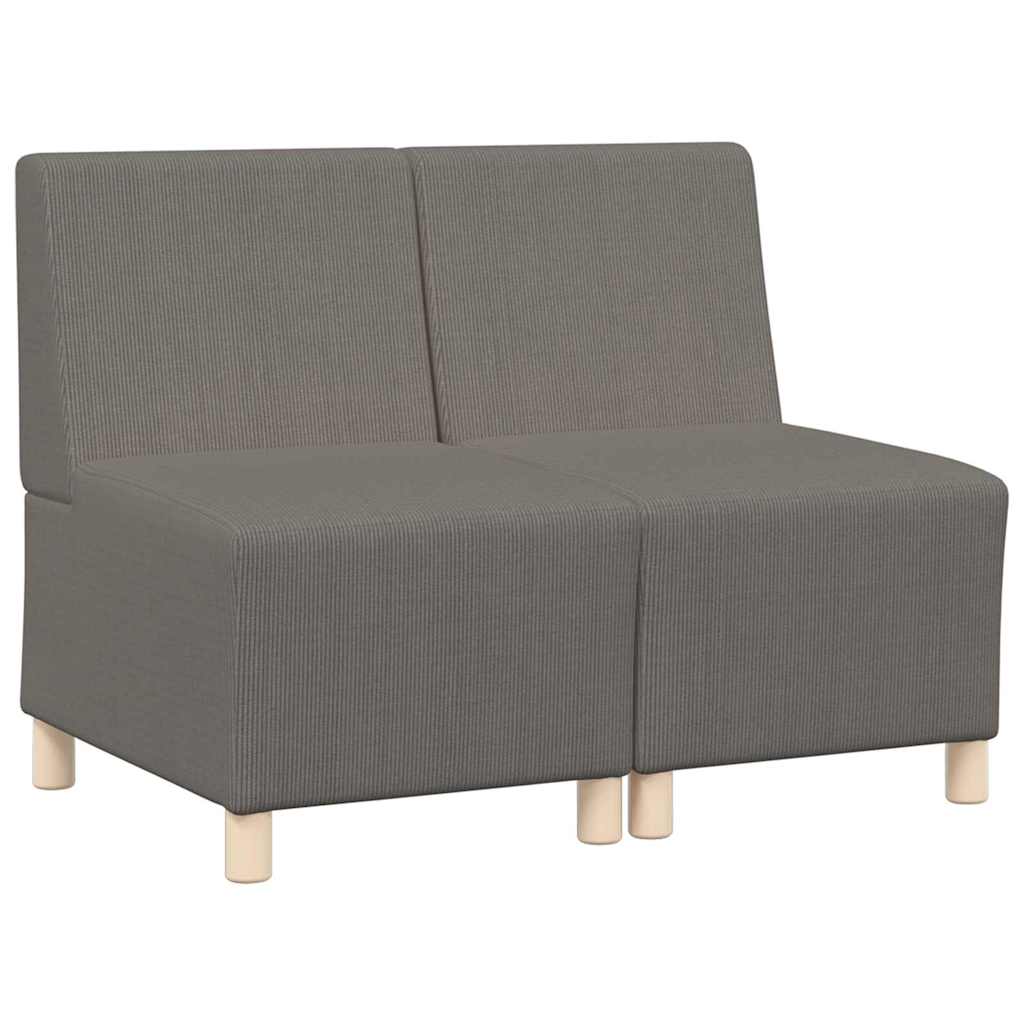 vidaXL Μοναδικός Καναπές χωρίς Χερούλια 2 pcs Ανοιχτό γκρι