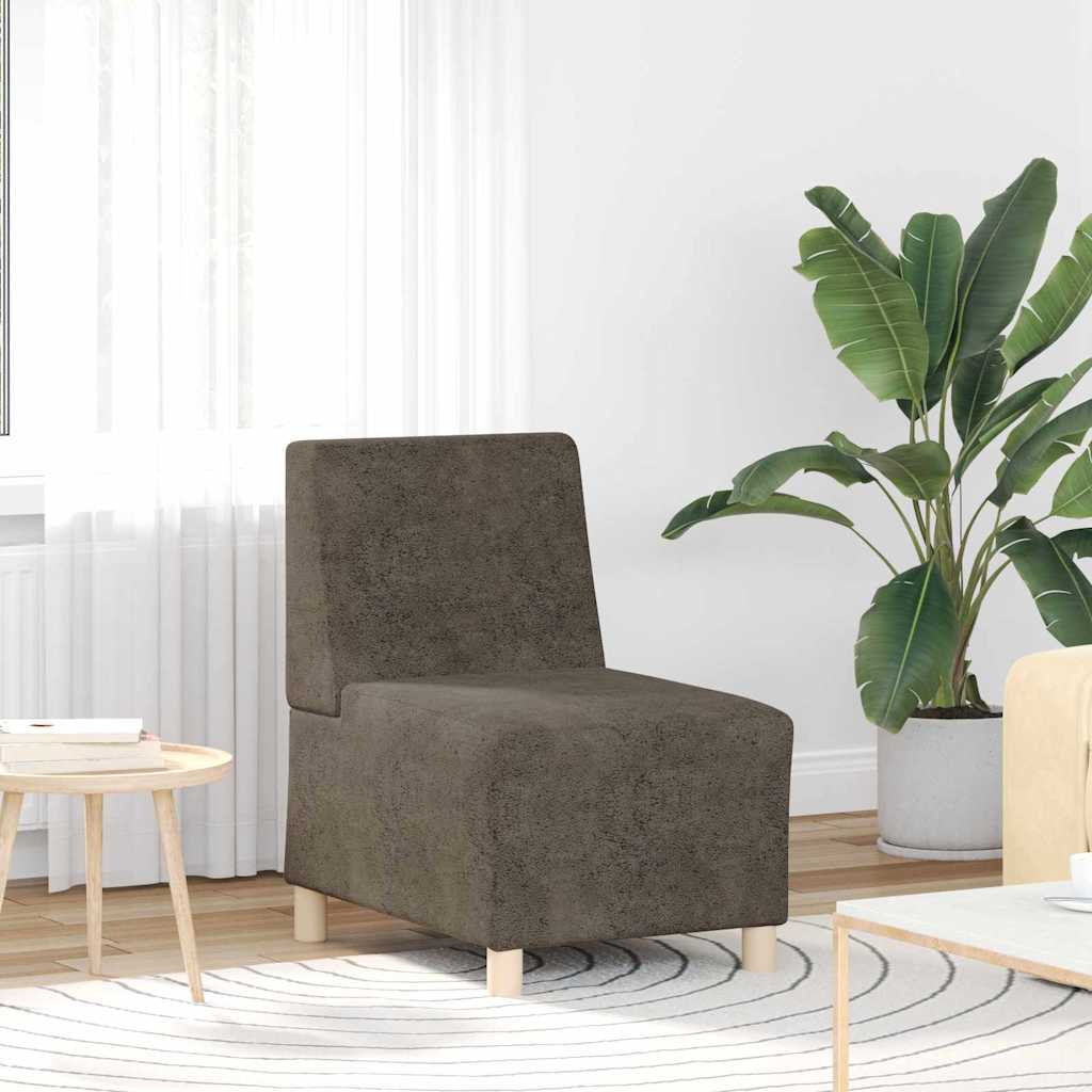vidaXL Μοναδικός Καναπές χωρίς Χερούλια 2 pcs Σκούρο Γκρι