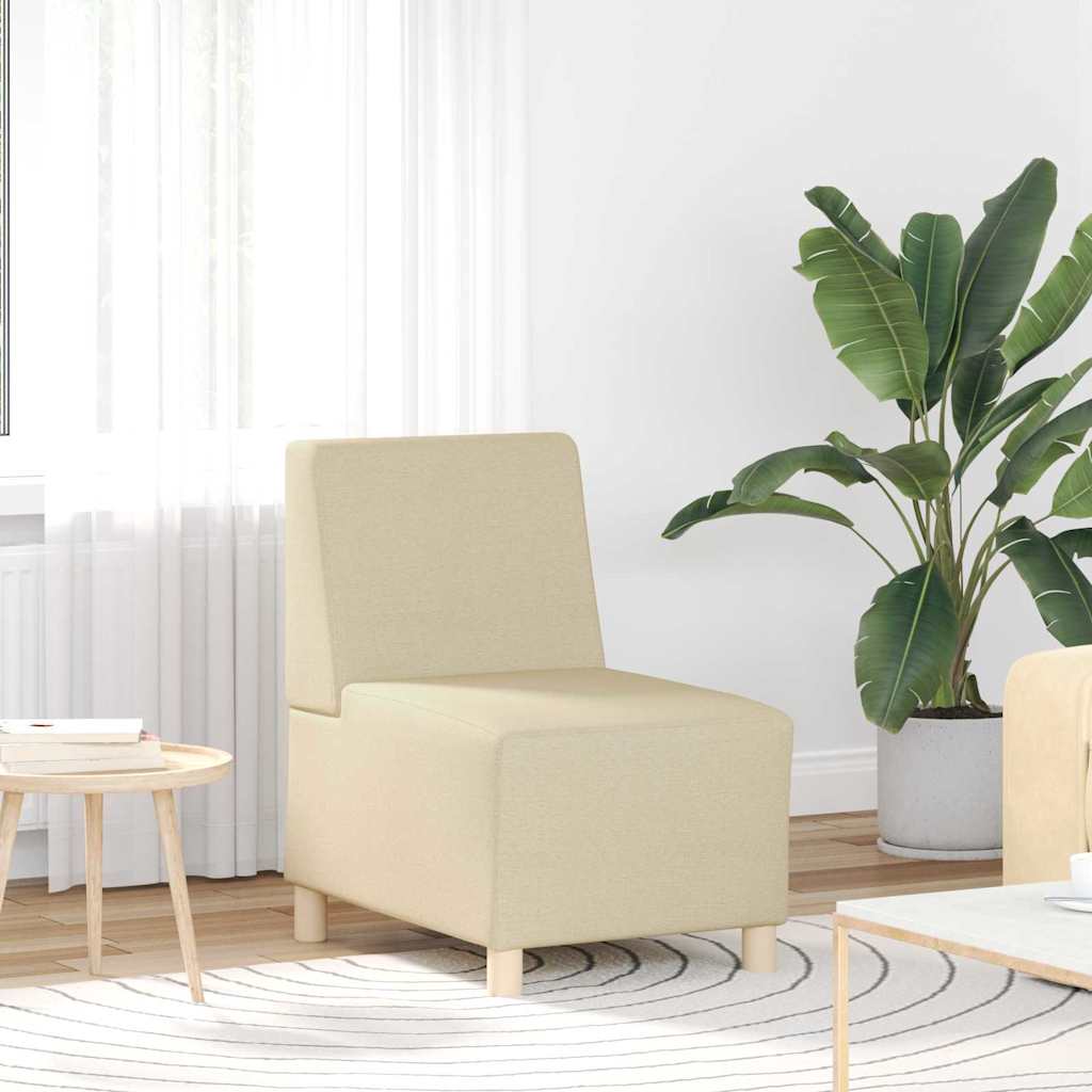 vidaXL Μοναδικός Καναπές χωρίς Χερούλια 3 pcs Κρεμ 55 x 74 x 82 εκ.