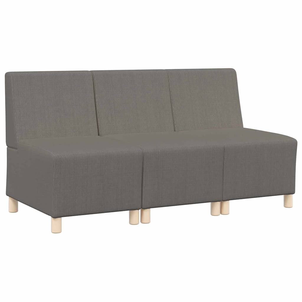 vidaXL Μοναδικός Καναπές χωρίς Χερούλια 3 pcs Ανοιχτό γκρι