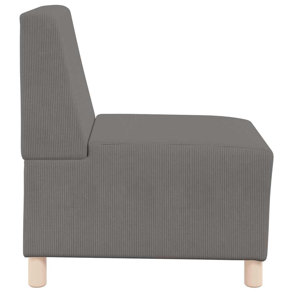 vidaXL Μοναδικός Καναπές χωρίς Χερούλια 3 pcs Ανοιχτό γκρι