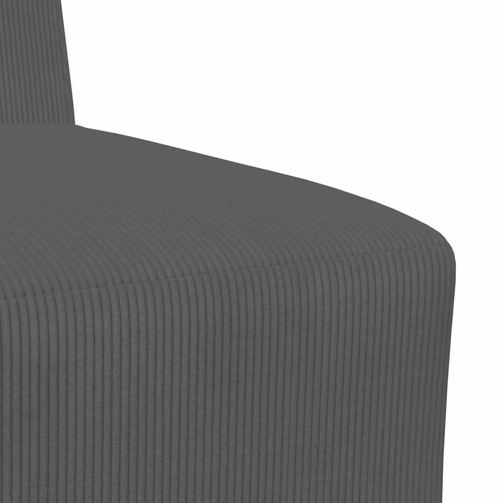 vidaXL Μοναδικός Καναπές χωρίς Χερούλια 3 pcs Σκούρο Γκρι