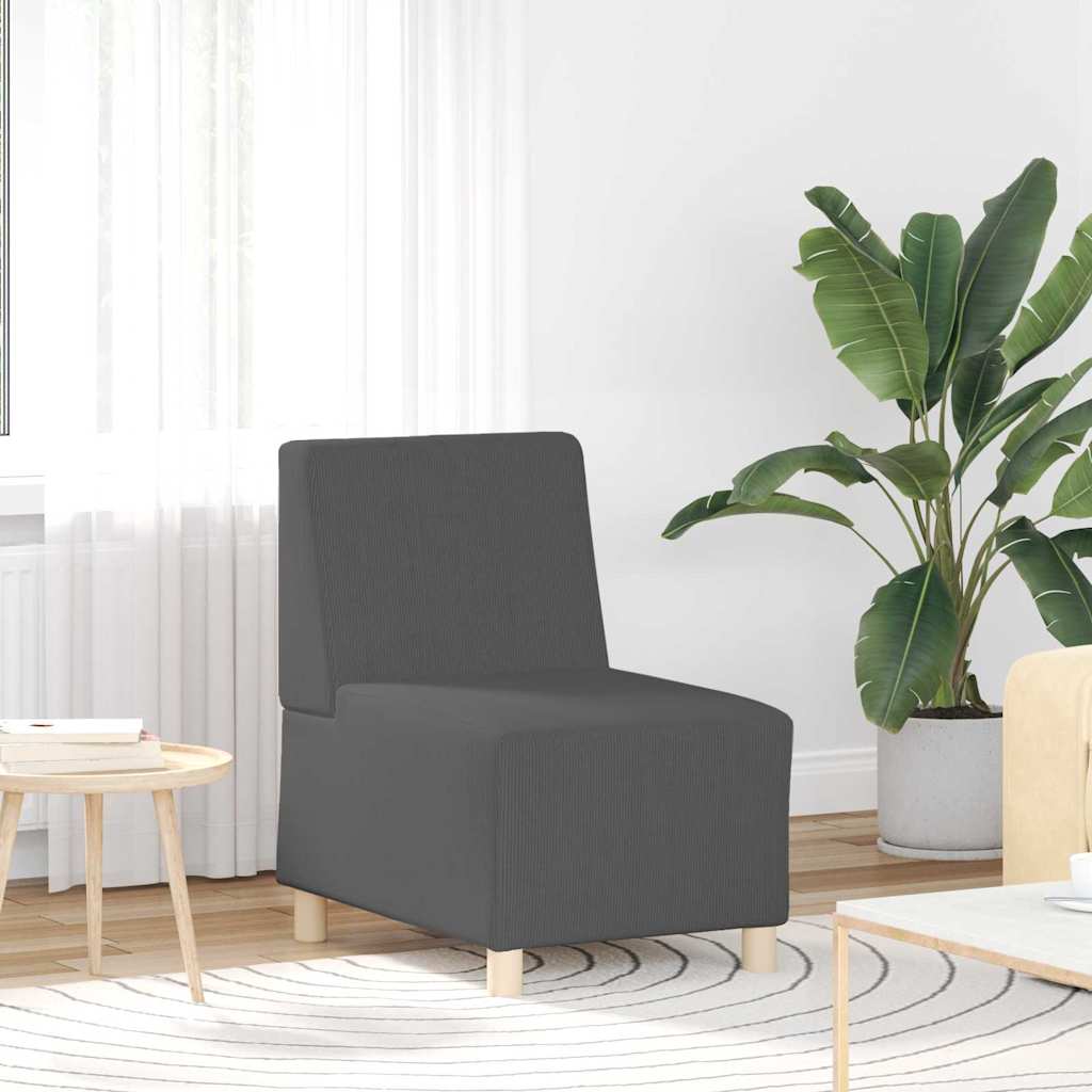 vidaXL Μοναδικός Καναπές χωρίς Χερούλια 3 pcs Σκούρο Γκρι