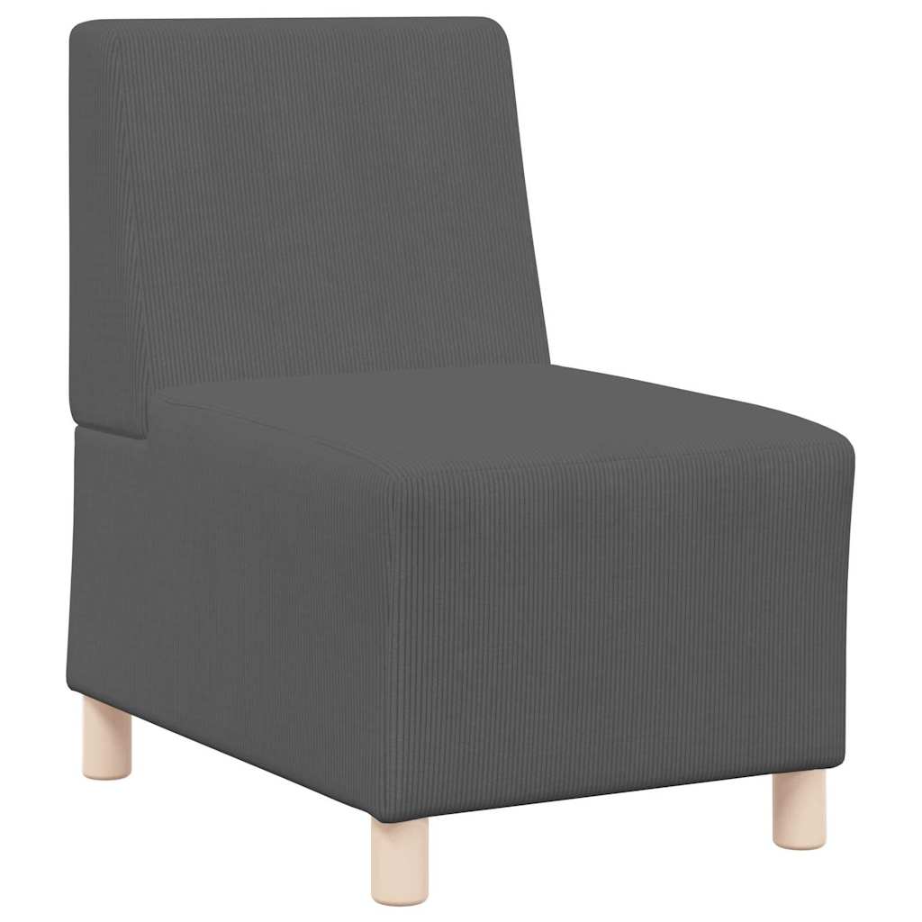 vidaXL Μοναδικός Καναπές χωρίς Χερούλια 3 pcs Σκούρο Γκρι