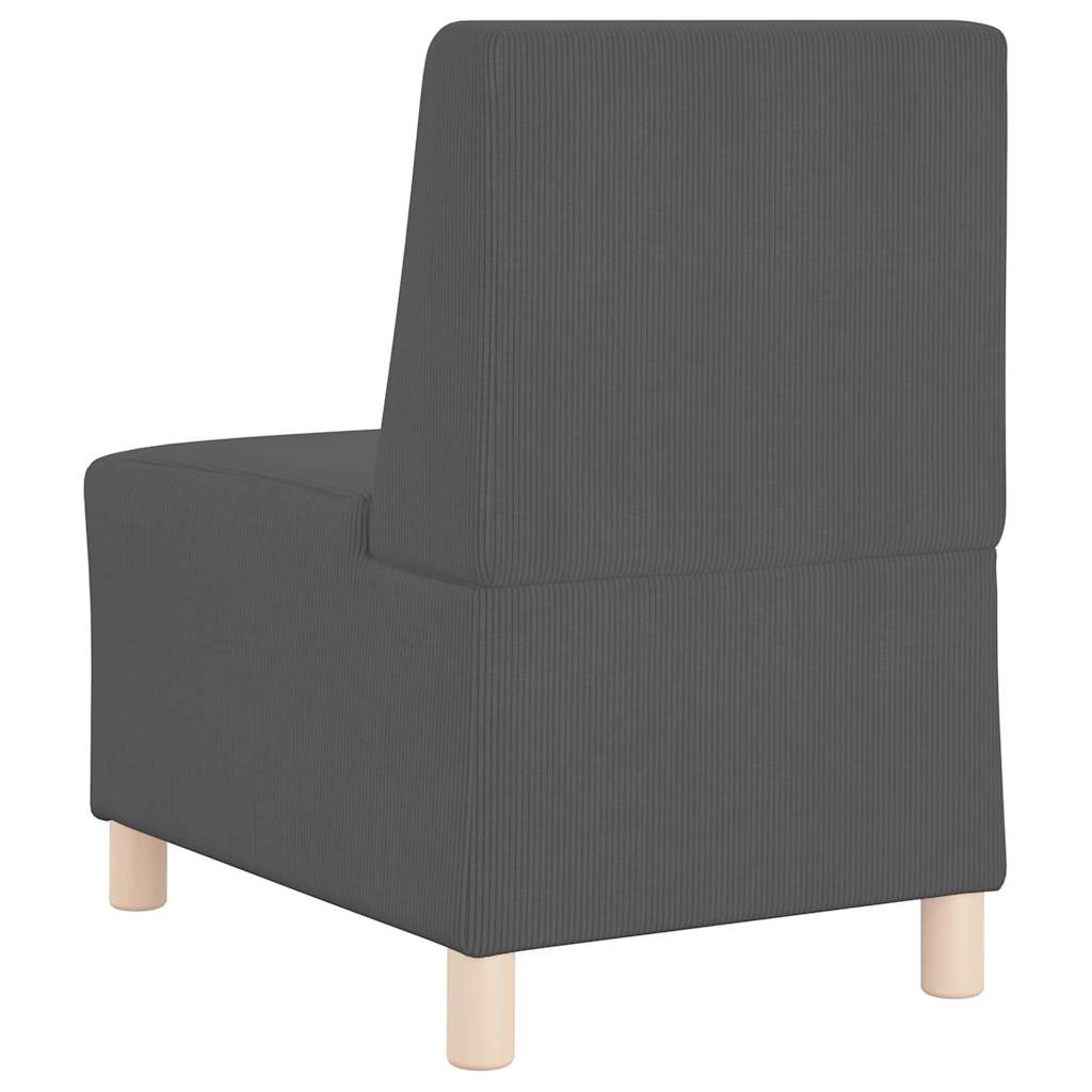 vidaXL Μοναδικός Καναπές χωρίς Χερούλια 3 pcs Σκούρο Γκρι