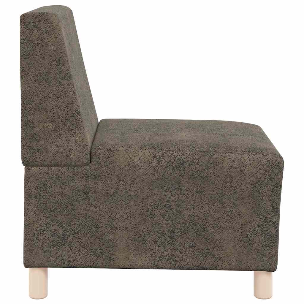 vidaXL Μοναδικός Καναπές χωρίς Χερούλια 3 pcs Σκούρο Γκρι
