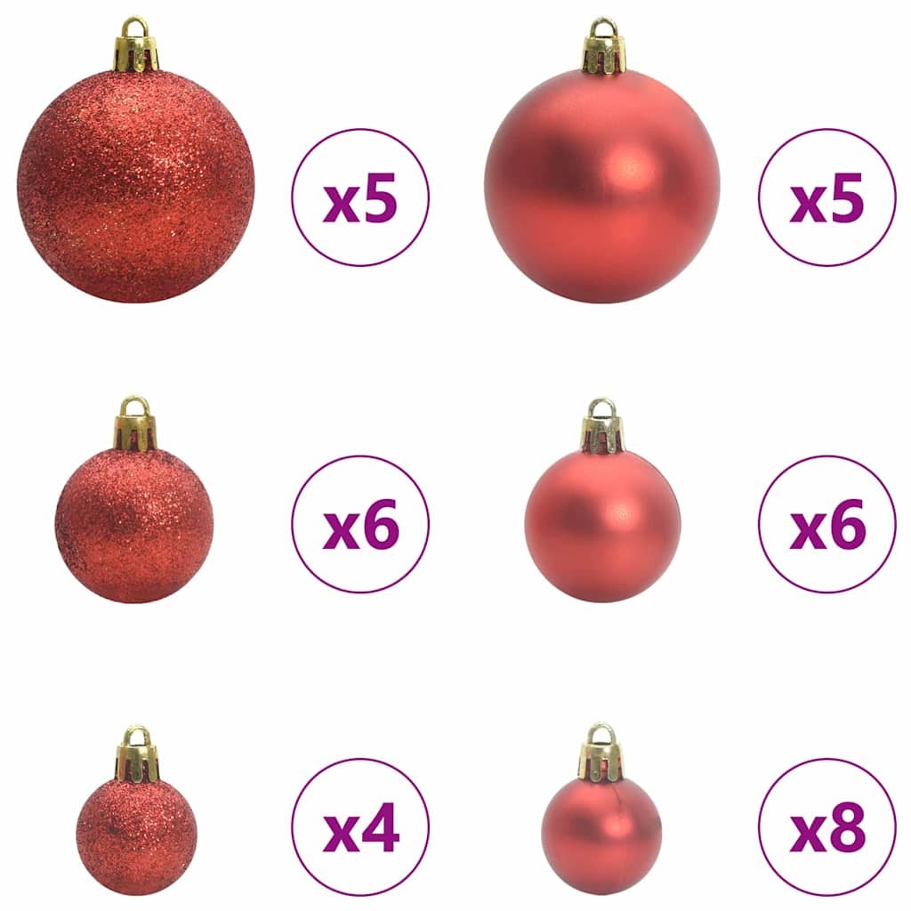 vidaXL Τεχνητό προφωτισμένο Χριστουγεννιάτικο δέντρο Μαύρο 120 cm PVC