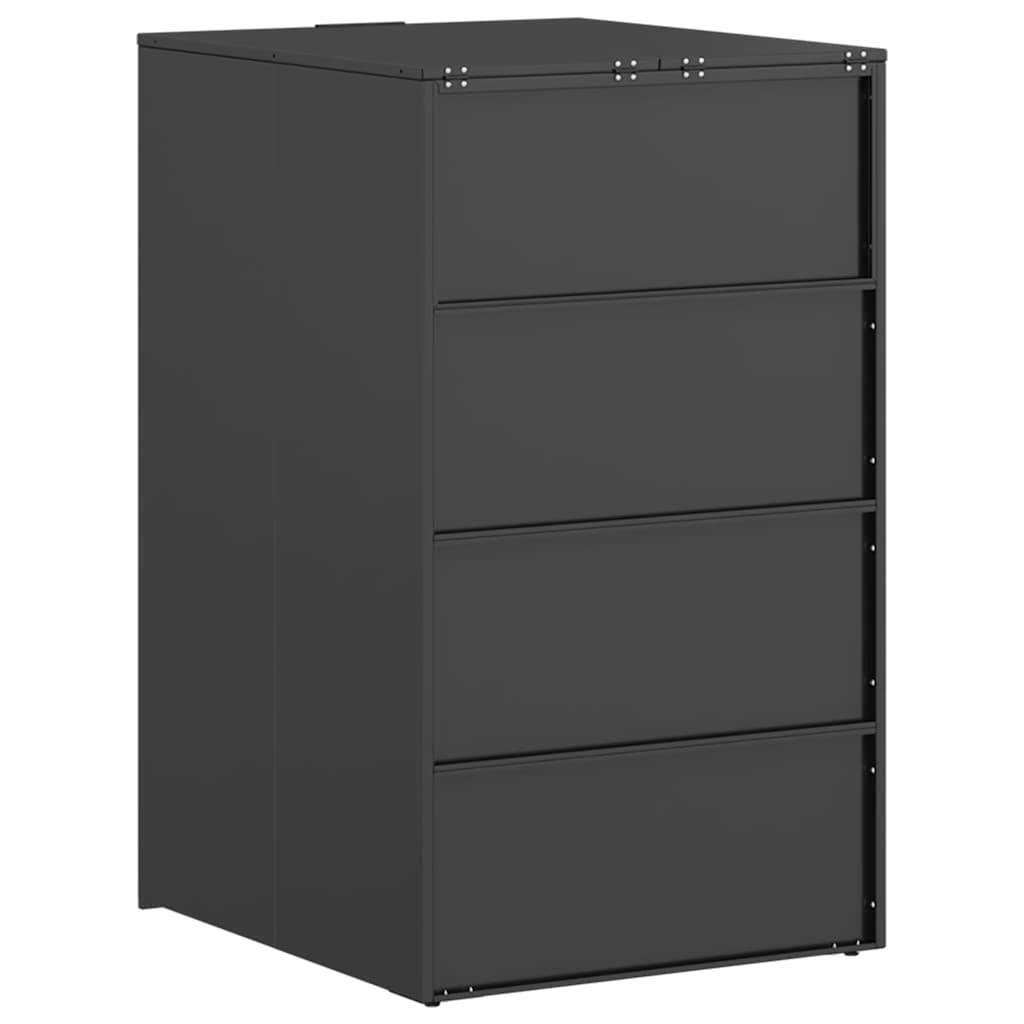 vidaXL Αποθήκευση Κάδου με Καπάκι Αερίου για Κάδο 240L Ανθρακί