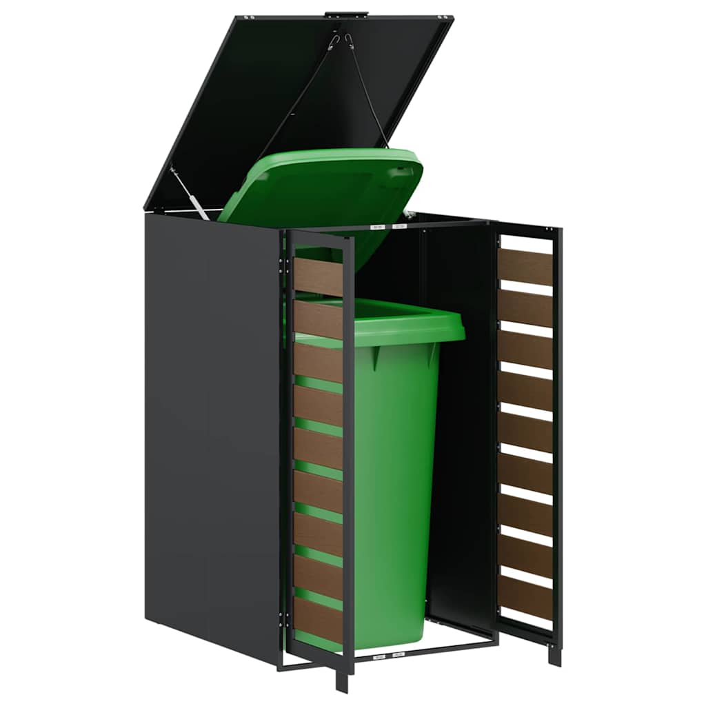 vidaXL Αποθήκευση Κάδου με Καπάκι Αερίου για Κάδο 240L Ανθρακί