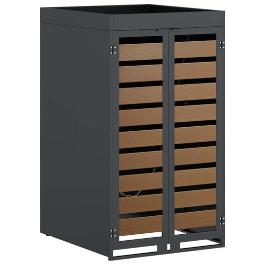 vidaXL Αποθήκευση Κάδου με Στέγη Γλάστρας για Κάδο 240L Ανθρακί