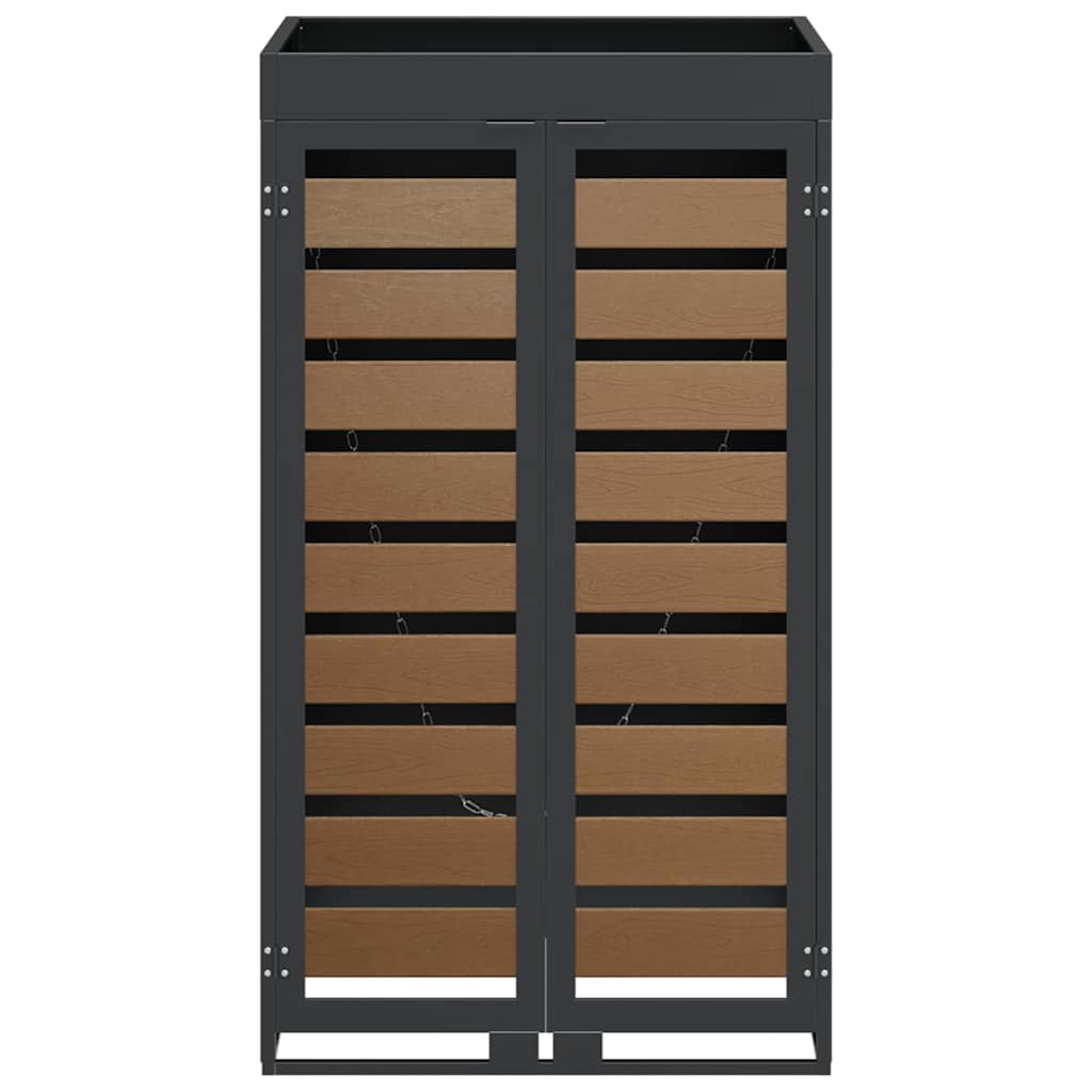 vidaXL Αποθήκευση Κάδου με Στέγη Γλάστρας για Κάδο 240L Ανθρακί