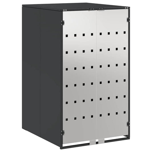 vidaXL Αποθήκευση Κάδου με Καπάκι Αερίου για Κάδο 240L Ανθρακί