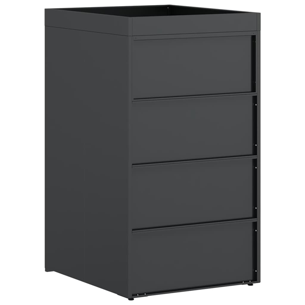 vidaXL Αποθήκευση Κάδου με Στέγη Γλάστρας για Κάδο 240L Ανθρακί