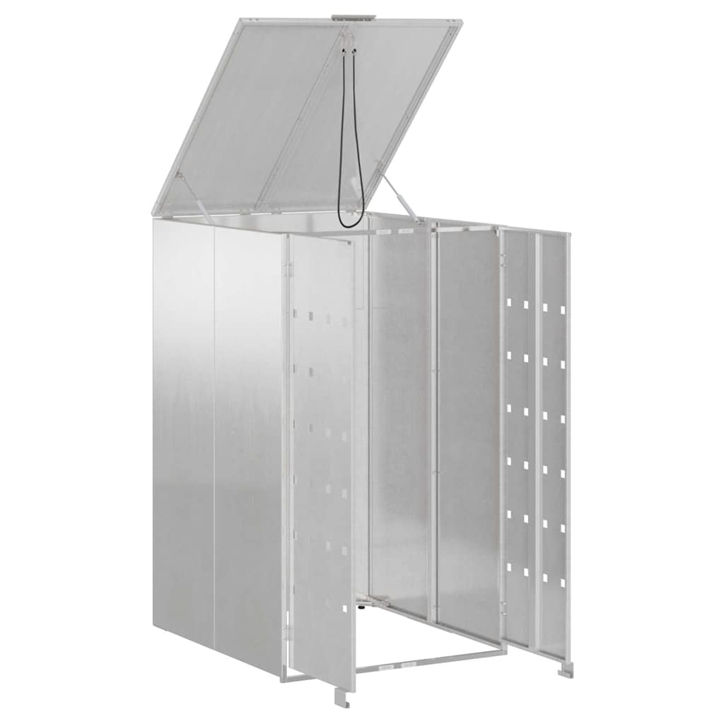 vidaXL Αποθήκευση Κάδου με Καπάκι Αερίου για Κάδο 240L Ασημί