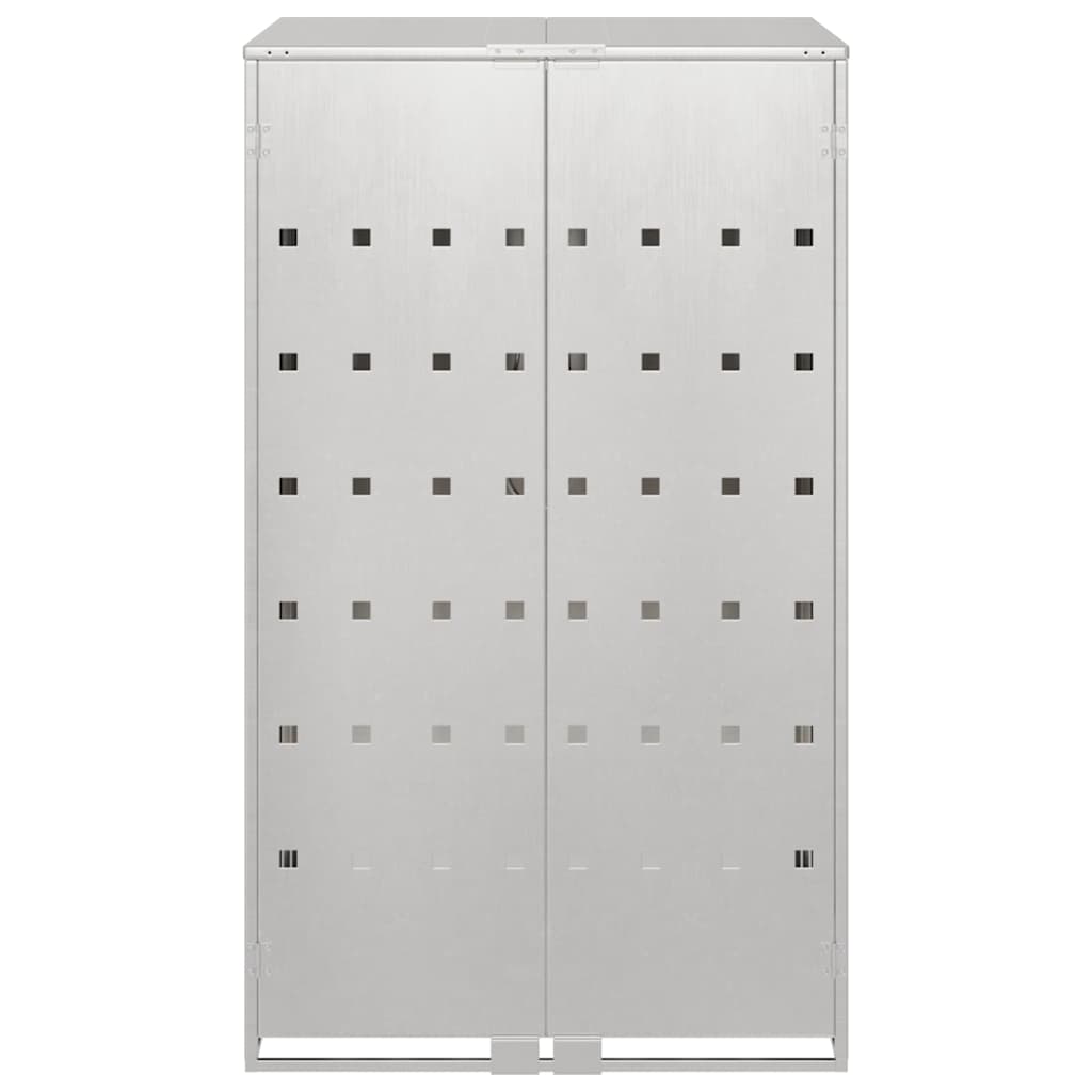 vidaXL Αποθήκευση Κάδου με Καπάκι Αερίου για Κάδο 240L Ασημί