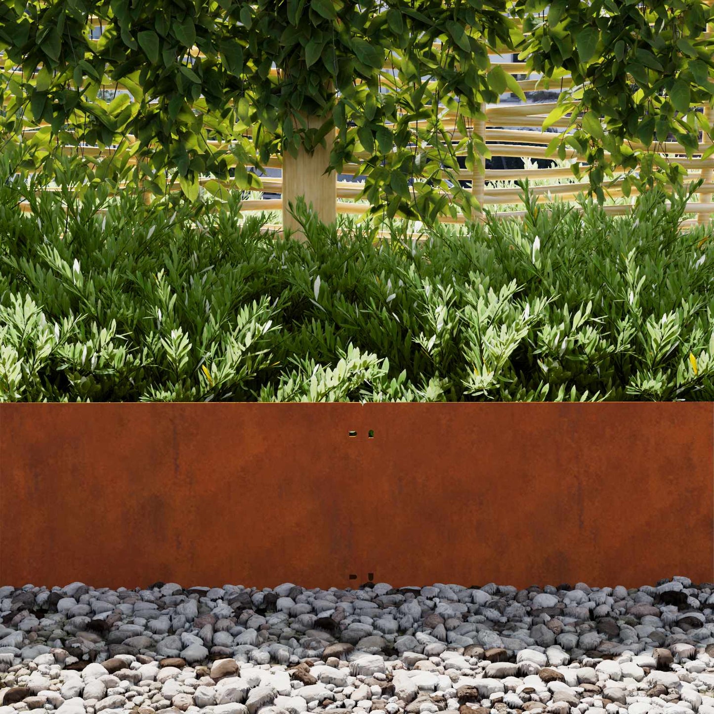 vidaXL Περίγραμμα γκαζόν 30 τμχ. 20 x 103 cm Σκ rusty