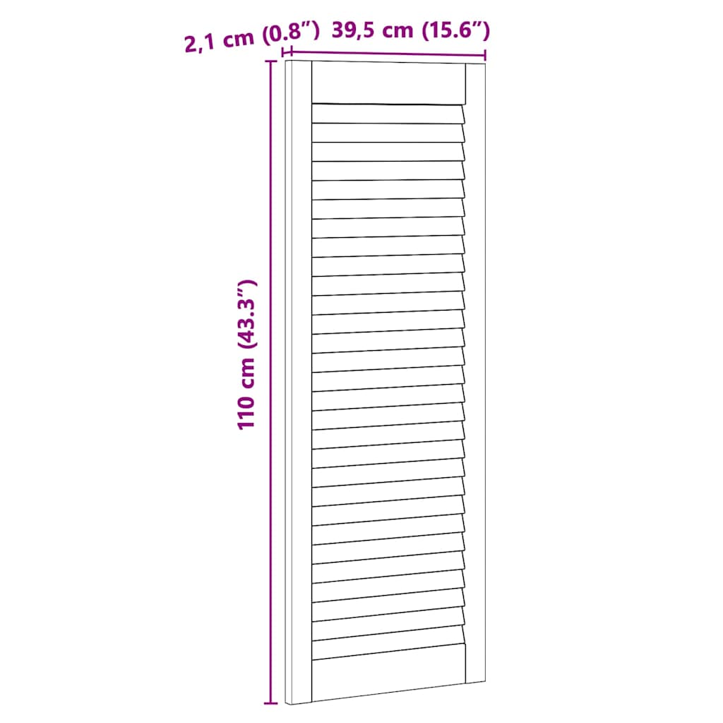 vidaXL Πόρτα Ντουλάπας Φυσικό 140.5 x 2.1 x 49.5 cm Μασίφ ξύλο πεύκου