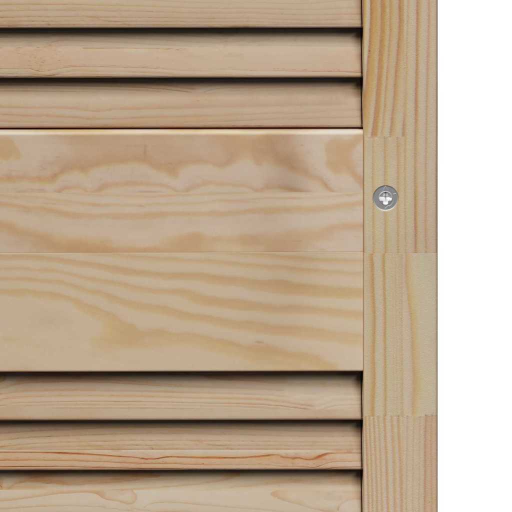 vidaXL Πόρτα Ντουλάπας Φυσικό 140.5 x 2 x 59.5 εκ Στερεά ξυλεία πεύκου