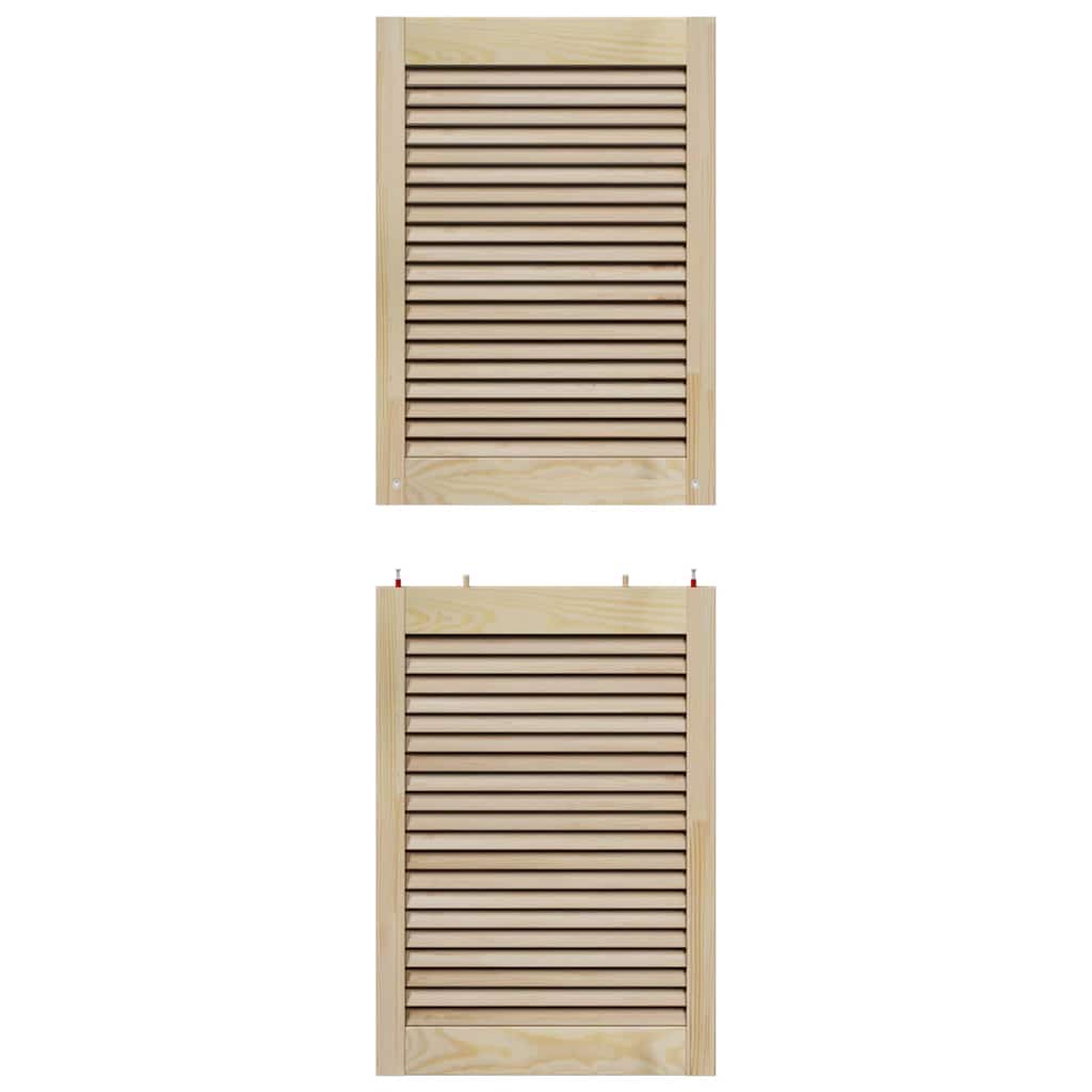 vidaXL Πόρτα Ντουλάπας με πόρτα 2 τεμ. Φυσικό 140,5 x 49,5 εκ