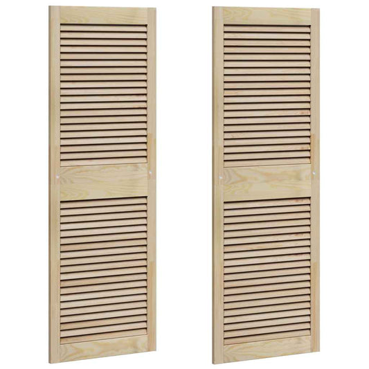 vidaXL Πόρτα Ντουλάπας με πόρτα 2 pcs Φυσικό 140.5 x 2.1 x 49.5 cm
