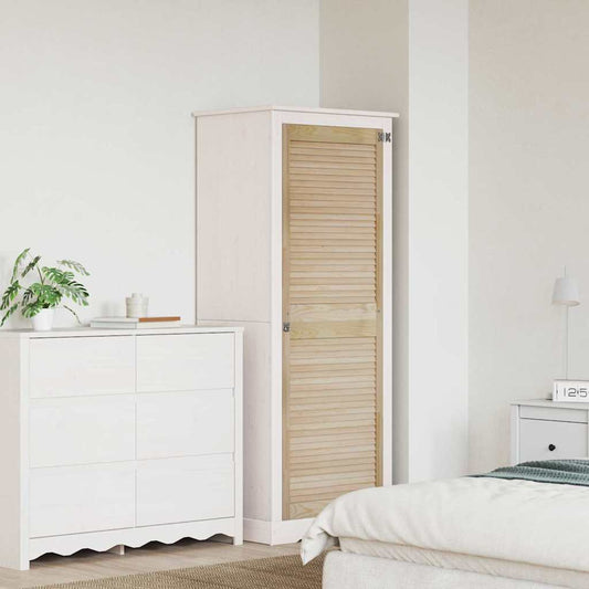 vidaXL Πόρτα Ντουλάπας Φυσικό 140.5 x 2.1 x 49.5 cm Μασίφ ξύλο πεύκου