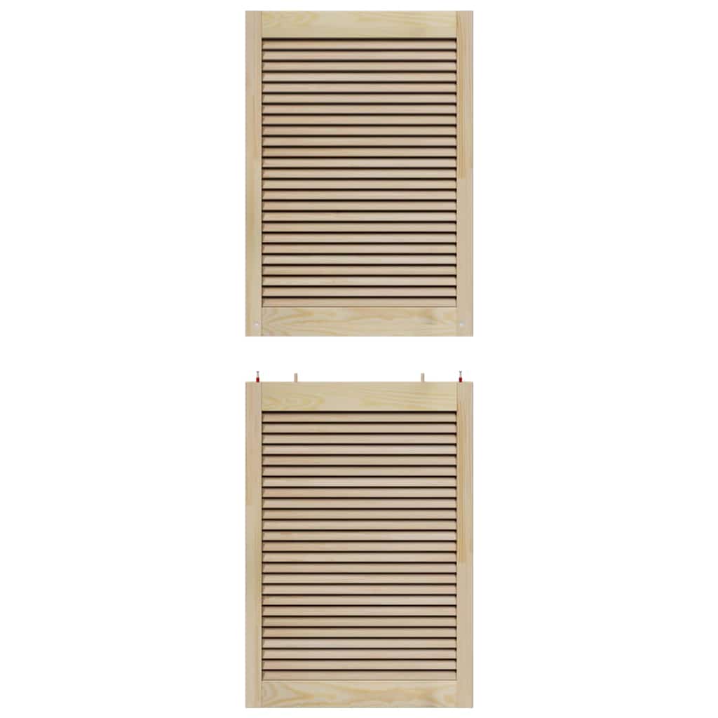 vidaXL Πόρτα Ντουλάπας με πόρτα 2 τεμ. Φυσικό 170 x 2,1 x 59,5 cm