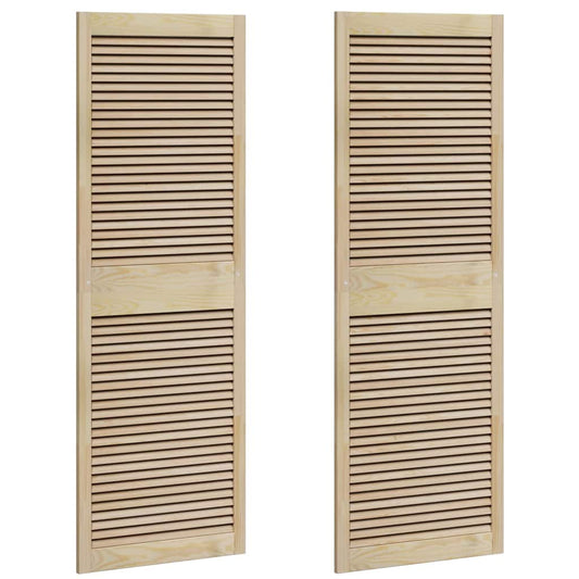vidaXL Πόρτα Ντουλάπας με πόρτα 2 τεμ. Φυσικό 170 x 2,1 x 59,5 cm