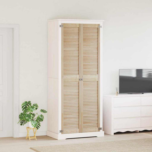 vidaXL Πόρτα Ντουλάπας με πόρτα 2 τεμ. Φυσικό 201 x 2,1 x 39,5 cm