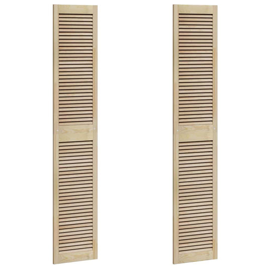 vidaXL Πόρτα Ντουλάπας με πόρτα 2 τεμ. Φυσικό 201 x 2,1 x 39,5 cm