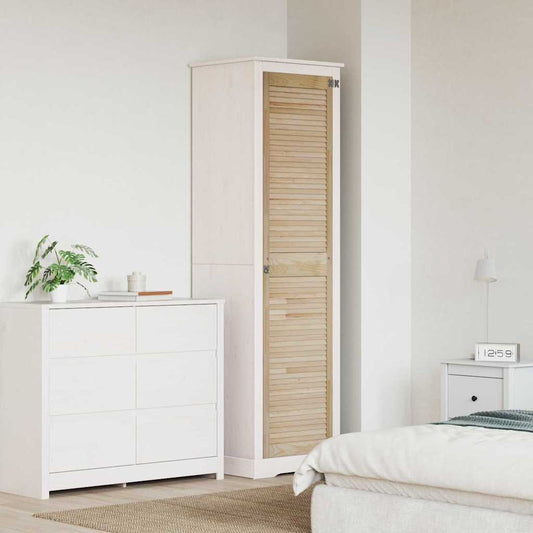 vidaXL Πόρτα Ντουλάπας Φυσικό 201 x 2,1 x 49,5 cm Μασίφ Ξύλο Πεύκου