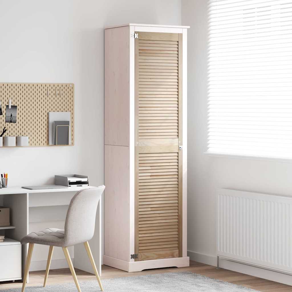 vidaXL Πόρτα Ντουλάπας Φυσικό 140.5 x 2.1 x 49.5 cm Μασίφ ξύλο πεύκου