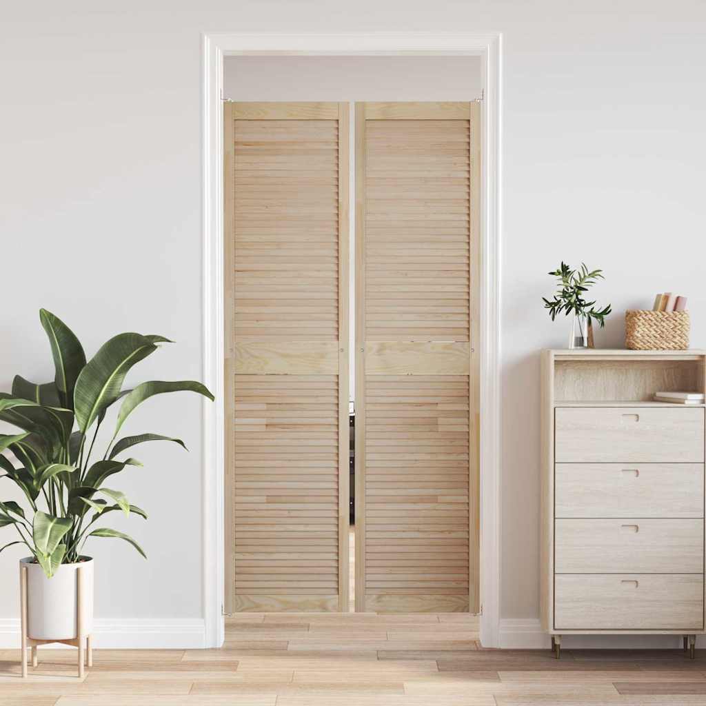 vidaXL Πόρτα Ντουλάπας με πόρτα 2 pcs Φυσικό 140.5 x 2 x 59.5 εκ