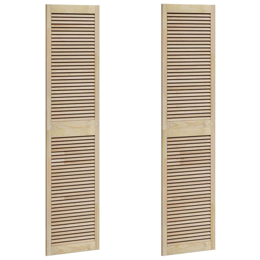 vidaXL Πόρτα Ντουλάπας με πόρτα 2 τεμ. Φυσικό 201 x 2,1 x 49,5 cm