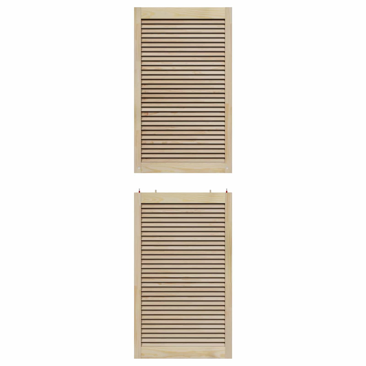 vidaXL Πόρτα Ντουλάπας με πόρτα 2 τεμ. Φυσικό 201 x 2,1 x 59,5 cm