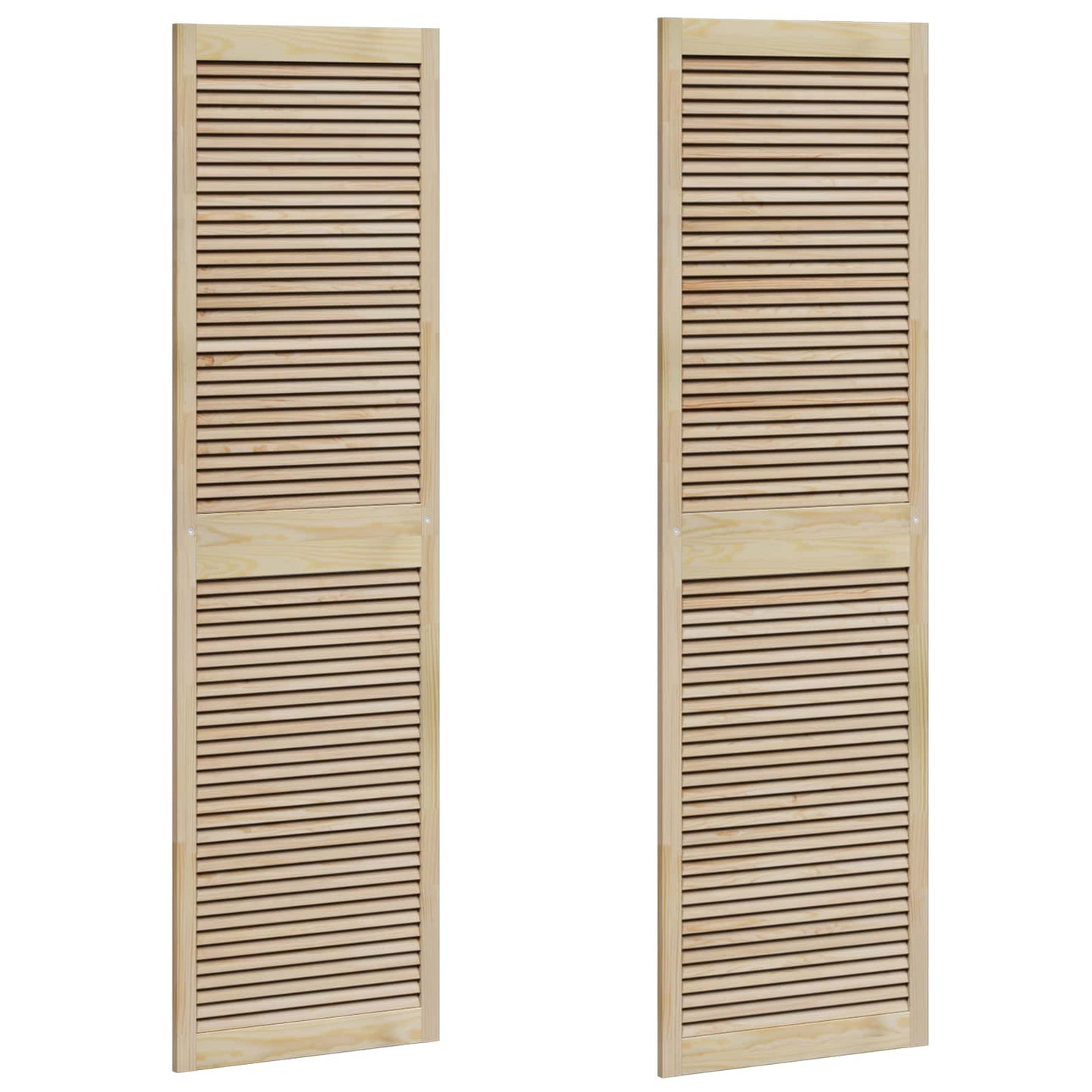vidaXL Πόρτα Ντουλάπας με πόρτα 2 τεμ. Φυσικό 201 x 2,1 x 59,5 cm