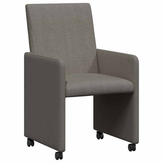 vidaXL Καρέκλες Φαγητού με Ρόδες 2 pcs Ανοιχτό γκρι 57 x 66 x 94 εκ