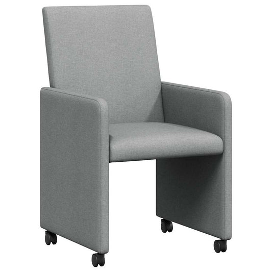 vidaXL Καρέκλες Φαγητού με Ρόδες 2 pcs Ανοιχτό γκρι 57 x 66 x 94 εκ