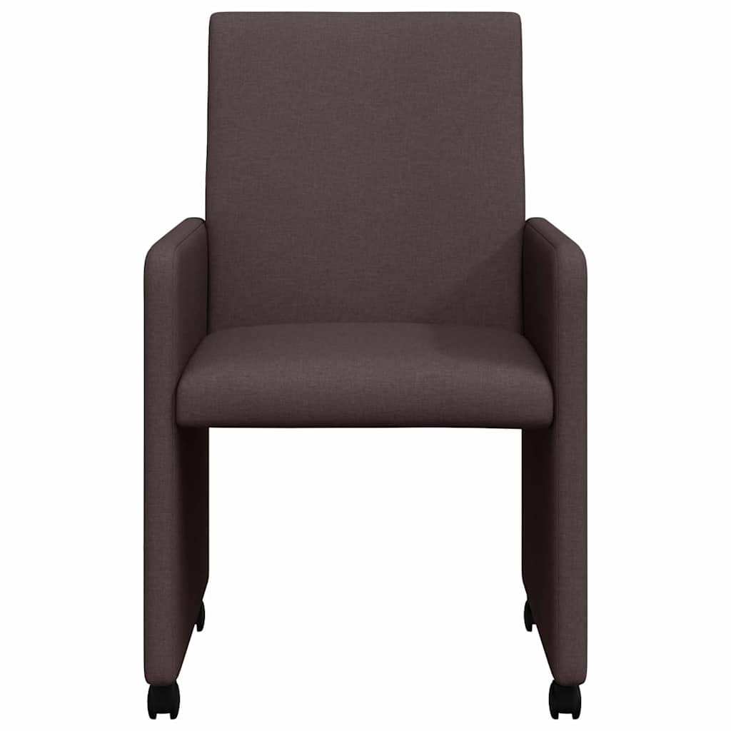 vidaXL Καρέκλα τραπεζαρίας με μαξιλάρι 2 pcs Σκούρο καφέ Σκούρο καφέ