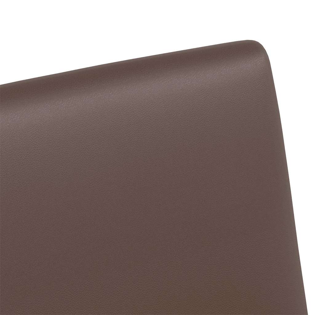 vidaXL Καρέκλες φαγητού 2 pcs Καφέ 57 x 66 x 94 εκ Τεχνητό δέρμα