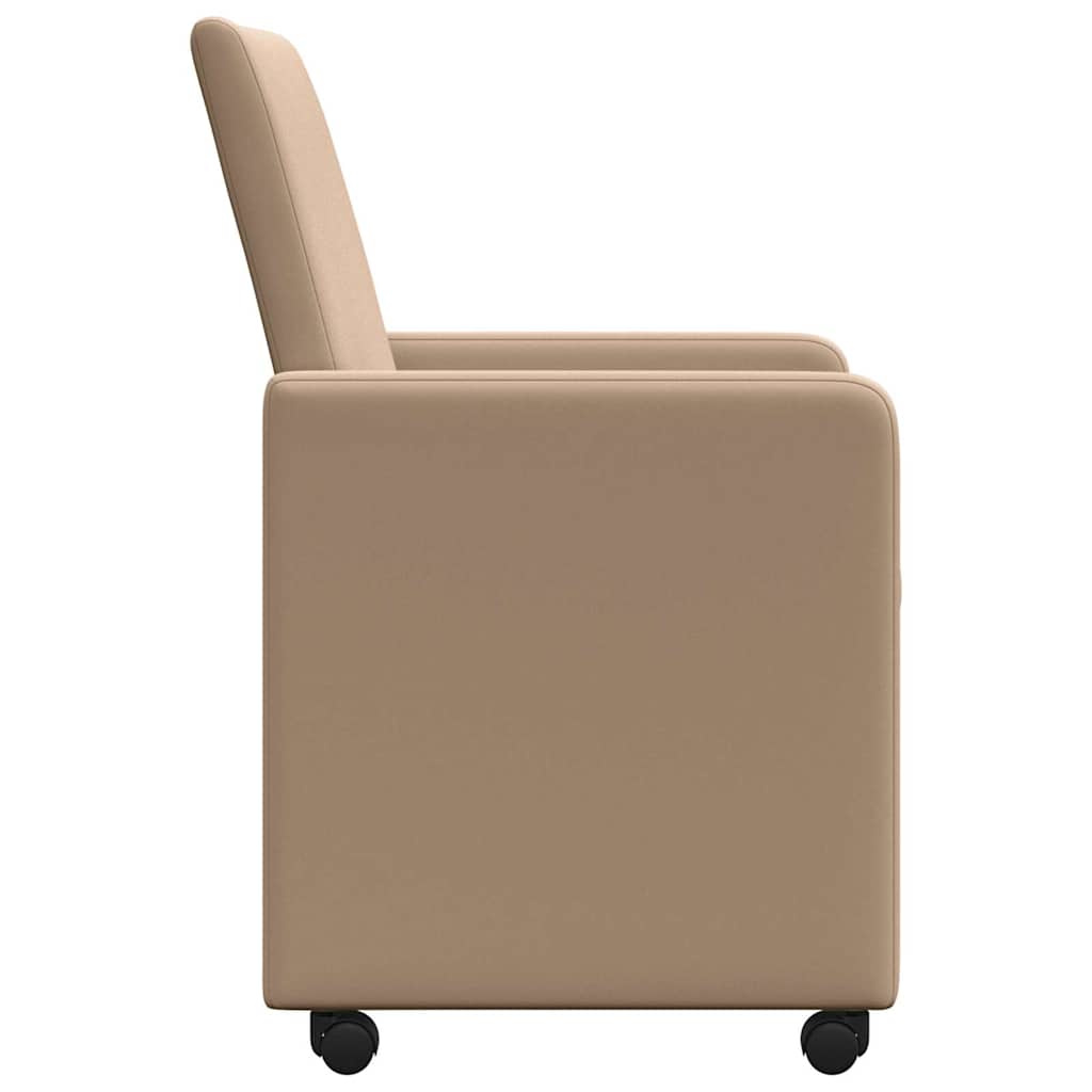 vidaXL Καρέκλες φαγητού 2 pcs Καπουτσίνο 57 x 66 x 94 εκ Τεχνητό δέρμα