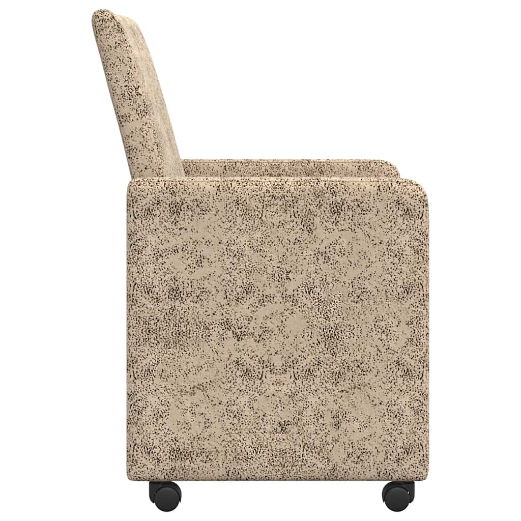 vidaXL Καρέκλες φαγητού με τροχούς 2 pcs Ανοιχτό γκρι 57 x 66 x 94 εκ