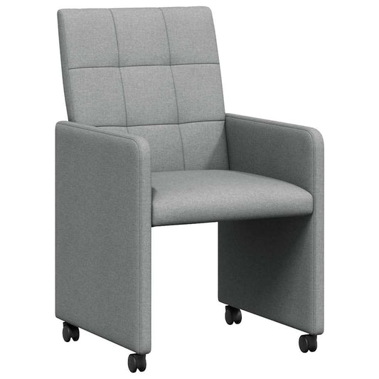 vidaXL Καρέκλες Φαγητού με Ρόδες 2 pcs Ανοιχτό γκρι 58 x 65 x 94 εκ