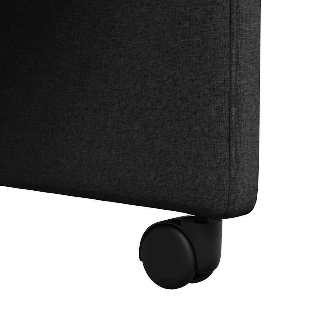 vidaXL Καρέκλες φαγητού με τροχούς 2 pcs Μαύρο 58 x 65 x 94 εκ ύφασμα