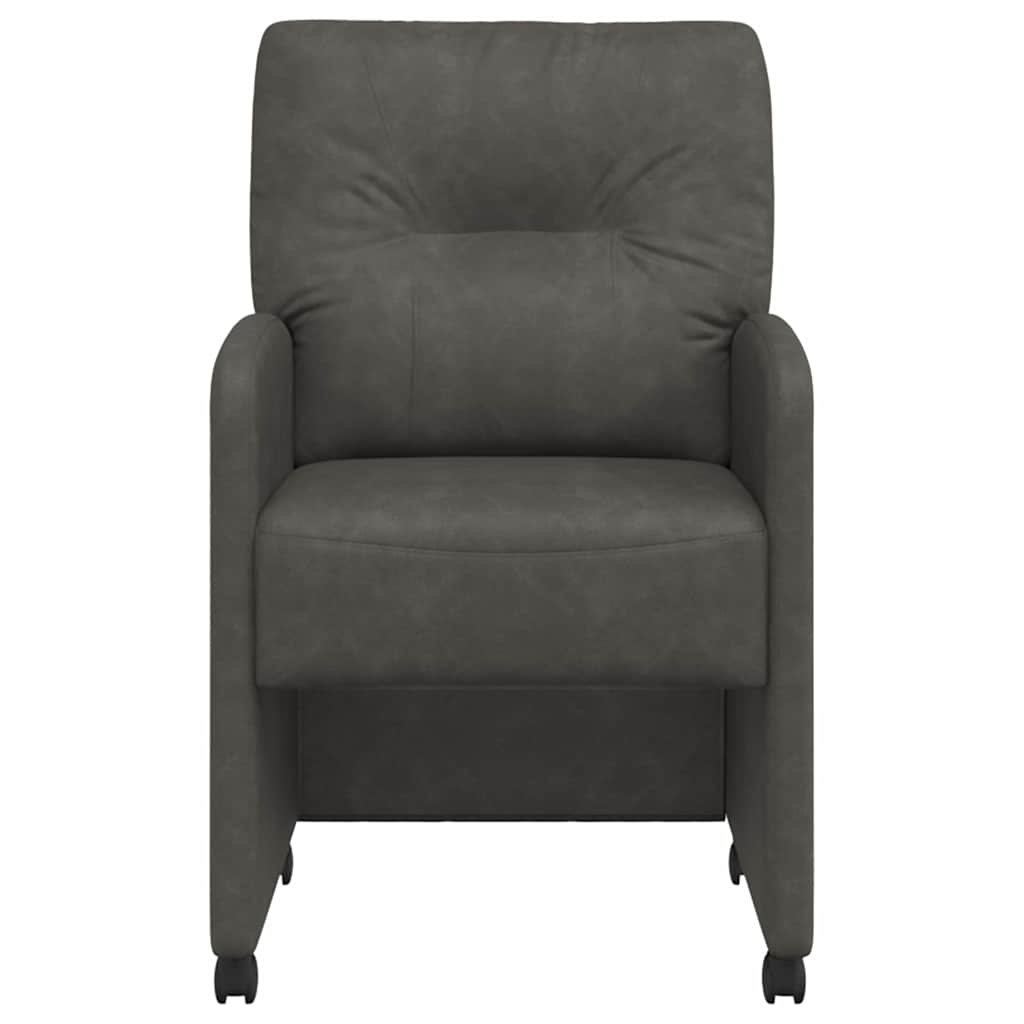 vidaXL Καρέκλες φαγητού 2 pcs Μαύρο 57 x 67 x 95 εκ Τεχνητό δέρμα