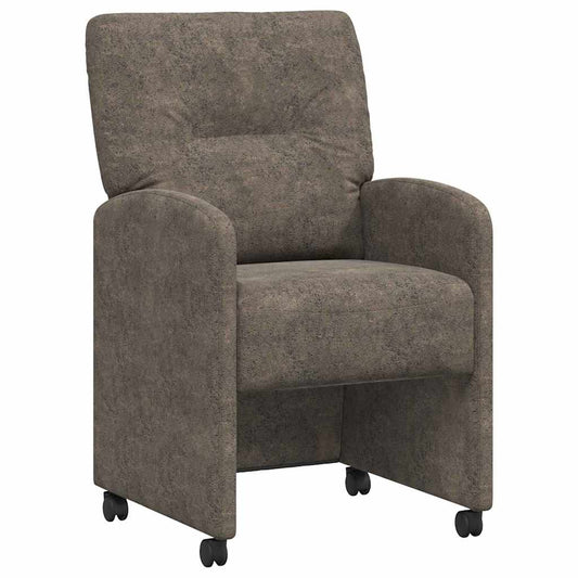 vidaXL Καρέκλες Φαγητού με Ρόδες 2 pcs Σκούρο γκρι 57 x 67 x 95 εκ